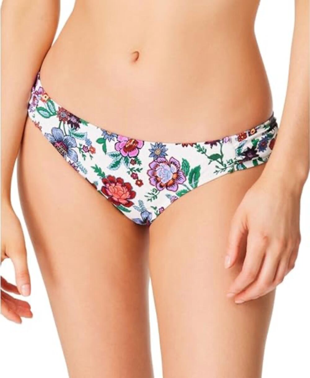 2/$15 NWT Jessica Simpson Floral Hipster Swim Bikini Bottoms Shirred Side Size S